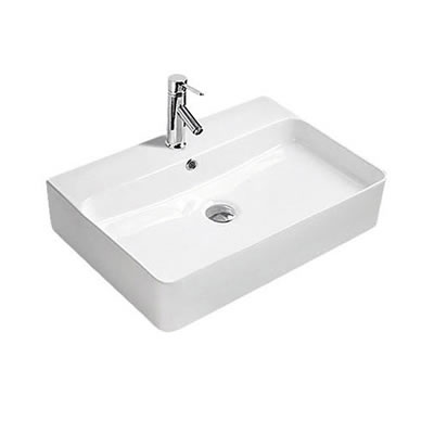 White ceramic art basin